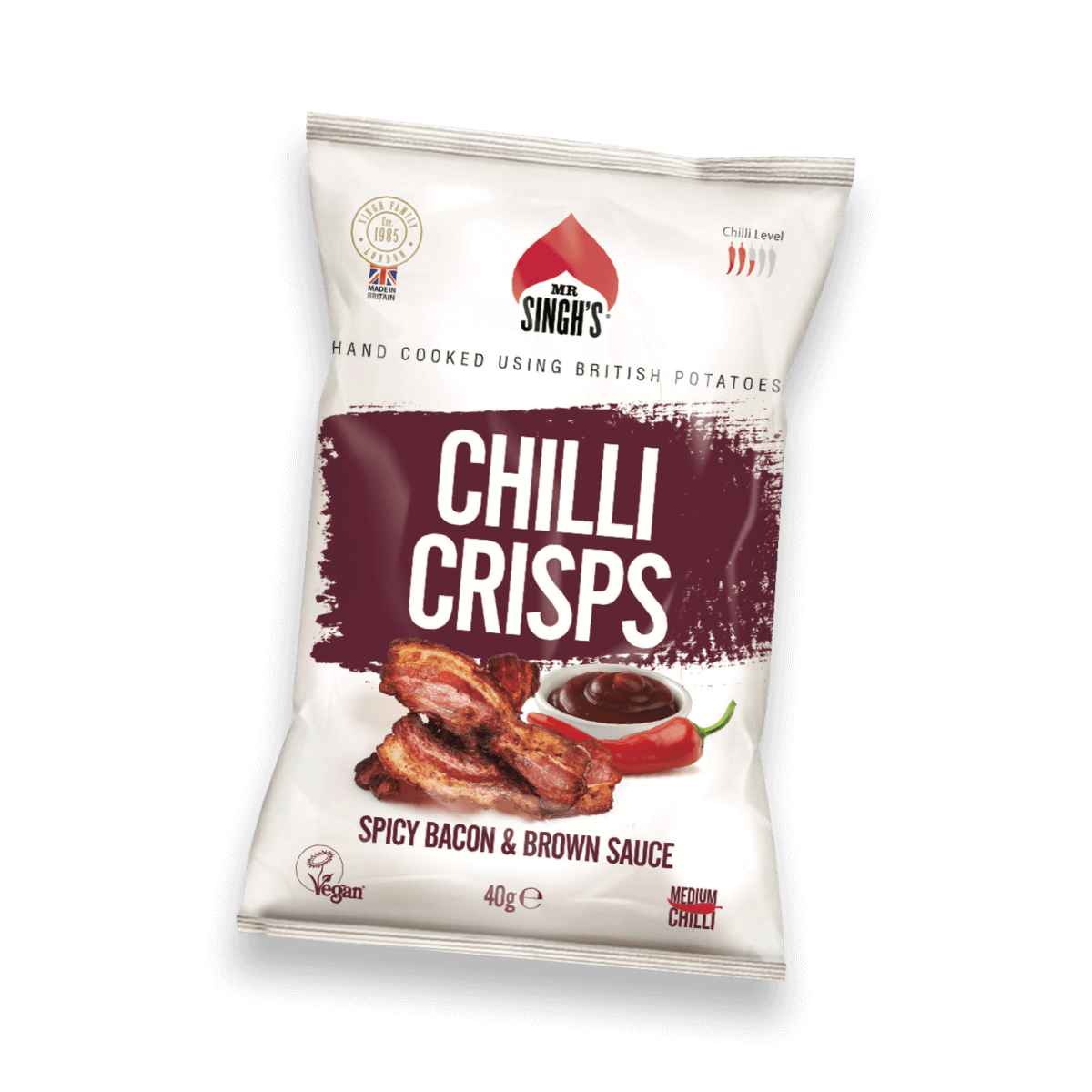 (Purple) Spicy Bacon & Brown Sauce - 40g